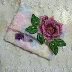 渦巻きレース、ポケットティッシュケース、ハンドメイド