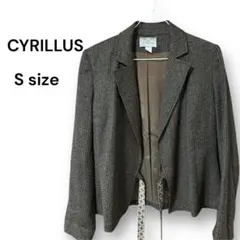 CYRILLUS チェック柄 テーラードジャケット Sサイズ　秋冬　レディース