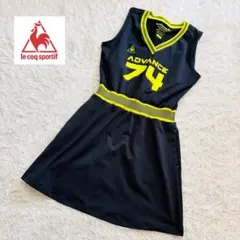 ルコックスポルティフ　ワンピース　黒　ノースリーブワンピース　ゴルフウェア