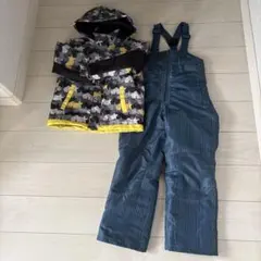 子ども用 防水星柄ジャケットとオーバーオールセット