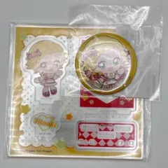 新条ひなき　アクリルジオラマ＋缶バッジ　まるくじ アイカツ！×プリパラ