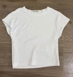 ZARA クロップド丈 半袖Tシャツ ホワイトのサムネイル