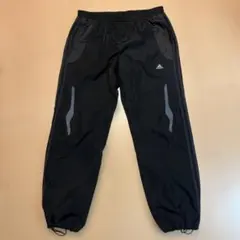 【美品】adidas アディダス　ナイロンパンツ　トラックパンツ　ブラック　O