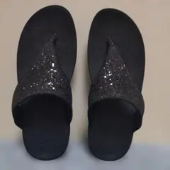 FitFlop サンダル ブラック ラメ トングのサムネイル