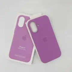 Apple iPhone17 純正シリコンケース エレクトリックラベンダー - メルカリ