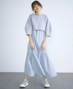 emmi atelierダンボールトップスセットキャミワンピース