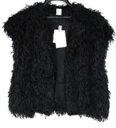 Radiant Femme 黒ファーベスト 新品タグ付き M相当38