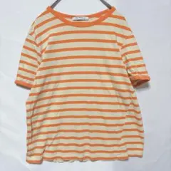 ZARA TRAFALUC Tシャツ ボーダー オレンジ カジュアル