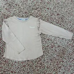 SHOO・LA・RUE ピンク フリル長袖カットソー 110