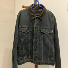 90's Timberland ティンバーランド 襟レザー デニムジャケットのサムネイル
