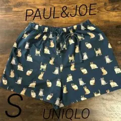 PAUL & JOE UNIQLOコラボ　ショートパンツ猫柄 ネイビーSサイズ