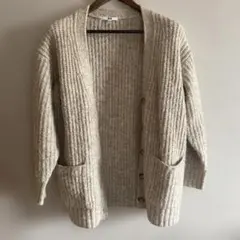 UNIQLO ベージュ ニットカーディガン Mサイズ
