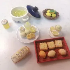 ミニチュア/レモンのスイーツ　ガチャ/キャセロール　ハンドメイド　ドールハウス