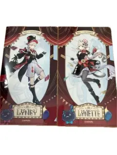 原神　ケンタッキー　コラボ　リネ&リネット　ビジュアルチケットファイル2枚セット