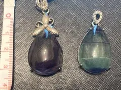 新品　フローライト　天然石　ペンダントトップ　ネックレス　セット