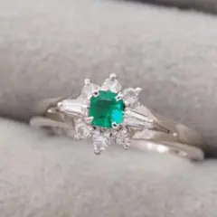 タサキ リング エメラルド 0.14ct ダイヤ 0.25ct 10号のサムネイル