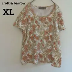 crofts & barrow 【XL】半袖Tシャツ 花柄 ストレッチスポーツ