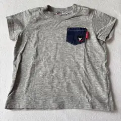 DOUBLE B グレー Tシャツ ポケット付き