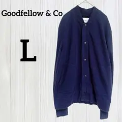 Goodfellow&Co【L】ブルゾン スナップボタン リブ袖 ネイビー 綿のサムネイル
