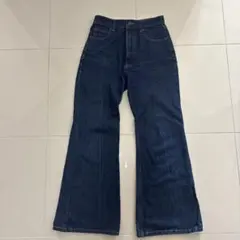 GRL ダークブルー フレアデニムパンツ