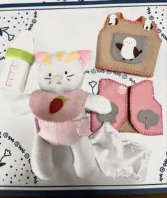 フェルト　猫のぬいぐるみ とお世話セットのサムネイル