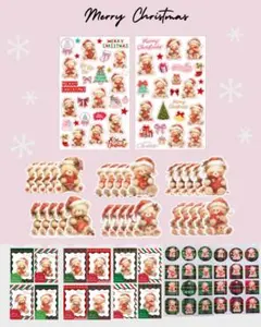 クリスマスくまちゃん♡シールセット