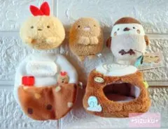 【５点】すみっコぐらし すずめ きりかぶ えびふらいのしっぽ他 てのりぬいぐるみ
