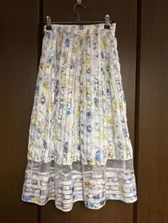 花柄プリーツフレアスカート Mサイズ
