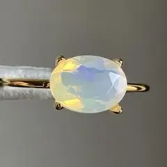 オパールのオーバルファセットリング260303