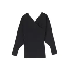 LAGUNAMOON クロスオフショルダーニット　ブラック