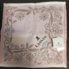 新品未使用 タグ付　LANVIN en Bleu ハンカチ ピンク ハンドタオル