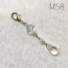 マスクチャーム オーロラ フラワー ドロップ チェコビーズ 雫 M58