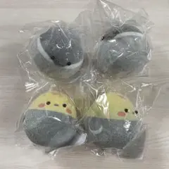 小鳥　ことり　KOTORI フロッキースクイーズ　文鳥　オカメインコ　４個セット