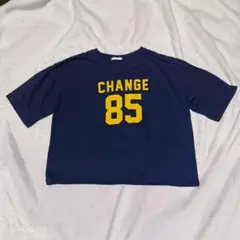 COLZA ロゴプリント 半袖Tシャツ ネイビー Lサイズのサムネイル