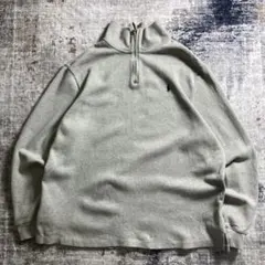 90s ポロラルフローレン ラルフローレン ハーフジップ スウェット グレー