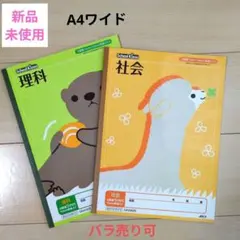 APICA スクールキッズ A4ワイドサイズ 理科 社会 5mm方眼 2冊セットのサムネイル