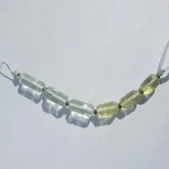 グリーンアメシスト&レモンクォーツ チューブ コンケーブカット