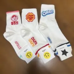 韓国靴下☆レディースソックス☆フリーサイズ☆おやつシリーズ☆3足セット