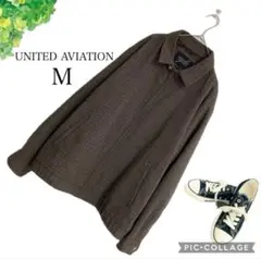 UNITED AVIATION ジャンパー M メンズ ブラウン チェック 上着