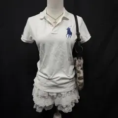 平成ギャル　y2k グランジ　ラルフローレン　ポロシャツ　ビックポニー　ロゴ