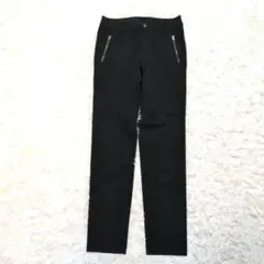 ensuite エンスウィート ゴールドジップ　ストレッチパンツ サイズ2　黒のサムネイル