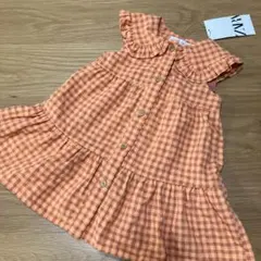 ザラベビー 新品 ティアード シャツ ワンピース チェック 98のサムネイル