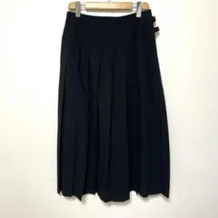 希少 レキップヨシエイナバ ラッププリーツロングスカート 巻きスカート 黒 9のサムネイル