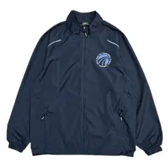 00sヴィンテージ・ナイロンジャケット 企業物 リフレクター ネイビーM