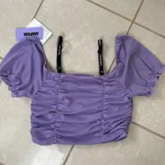 新品タグ付きANAP Girlパープル 半袖 トップス