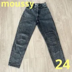 最終値下げ　MOUSSY ブラックデニム　ストレートデニム　マウジー　24