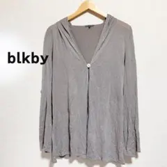 blkby　ブラック マウジー フード　カーディガン　長袖　グレー　ロング　薄手のサムネイル