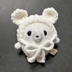 ぬいぐるみ用 クマ耳付きボンネット ホワイト