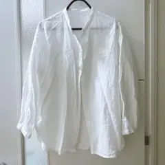 ホワイト薄手長袖シャツ フリーサイズ