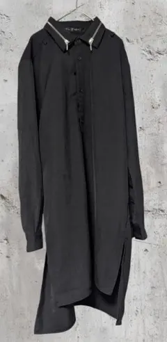 NO ID. BLACK (ノーアイディーブラック)ジップチェーンロングシャツ